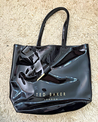 Ted baker black patent pvc - black,