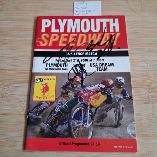 Plymouth speedway program - plymouth, v