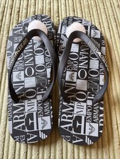 Men’s Emporio Armani Navy Flip Flops - Size 8.5