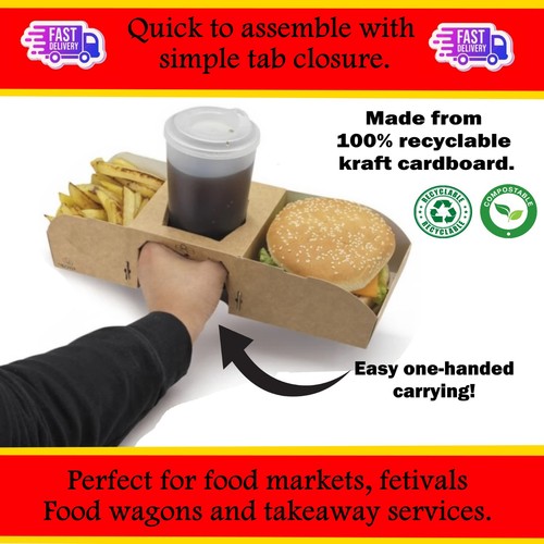 Snack tray take - away, food