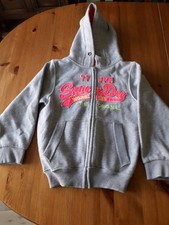 Girls Superdry Hoodie Grey and