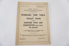 1966 London Midland Railway Working Timetable Sect M Freight Manchester