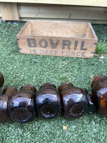 Antique wooden bovril - antique, case