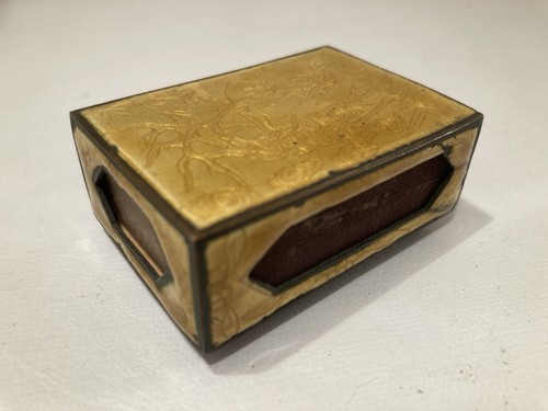 Vtg brass cloisonne match - vtg,