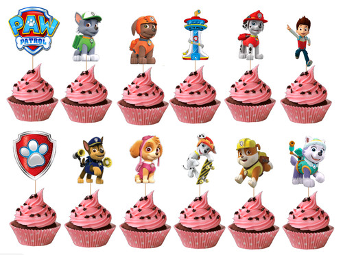 Paw patrol cupcake - paw,