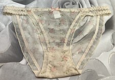 Woman’s CD TV Peach Sexy Sheer knickers Stretch Panties  Size L 14