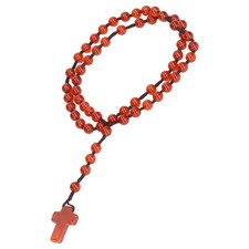 1-Catholic Rosary Red Agate Stone Rosary Necklace For Woman For Daily Use For