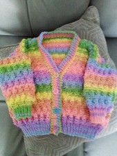 new hand knitted baby cardigan 12-18
