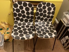 2 x Habitat Retro Black Spotty