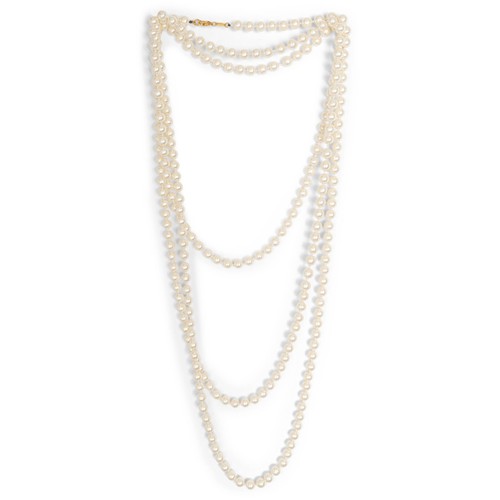 72815 auth chanel pearly - chanel, white