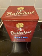 Butterkist Popcorn Tin Original Condition 10” Tall 8” Wide Vintage Advertisement