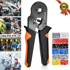 1200pcs Cable Wire Electrical Terminals Ferrule Crimper Plier Crimping Tool Set