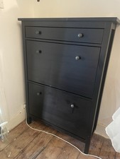 Shoe Storage Cabinet Ikea Hemnes Black With Drawer