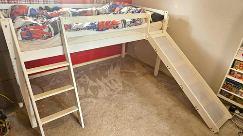 White painted wood - white,