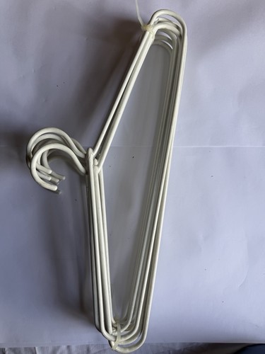 White metal wire coat - metal, hangers