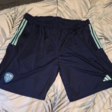 Leeds United Taining Shorts XXL Mens Navy Blue