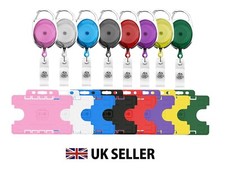 Double-Sided ID Badge Card Holder with Premier YoYo Retractable Keyring Reel
