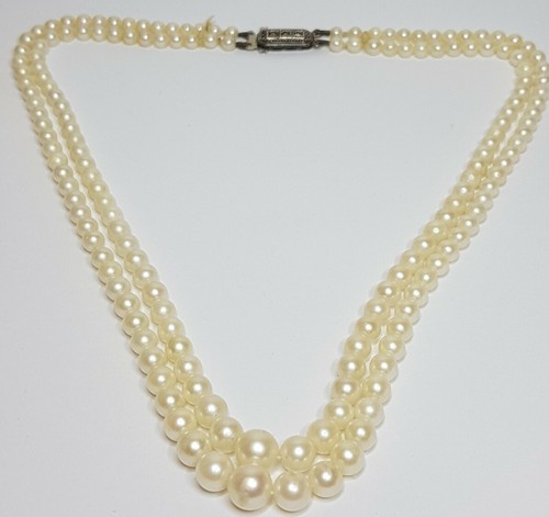 Vintage 925 graduated cultured - vintage,