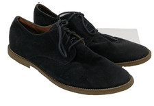 Topman Men's Casual Sneaker Shoes Size 9.5 Navy Blue Round Toes Lace Up Used F1