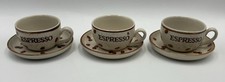 3 x Espresso Cups & Saucers By