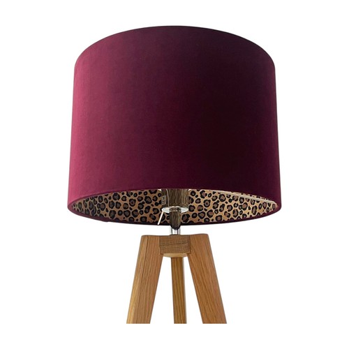 Lampshade burgundy velvet - lampshade,