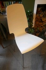 4 X IKEA VILMAR CHAIRS, WHITE