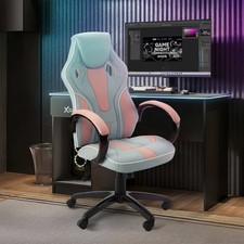 X ROCKER Maverick Home Office PC Chair for Gaming PU - PINK / BLUE | CLEARANCE