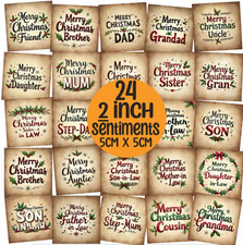 24 x 2" SENTIMENTS Xmas