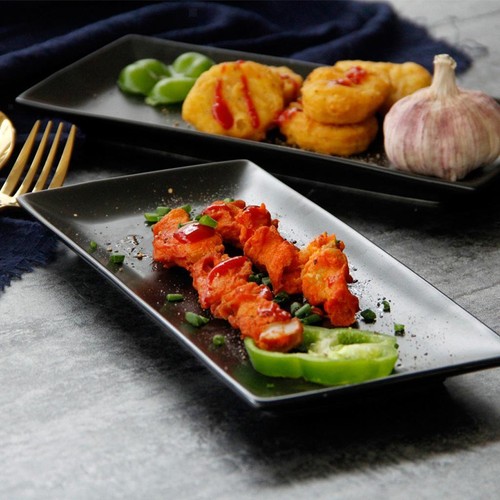 Ceramic rectangle plate dish - ceramic,