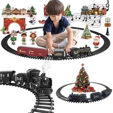 Electric Large Classic Train Set Rail Track Carriages Kids Vehicle Toy XmasGift
