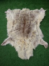 GENUINE ICELANTIC REINDEER HIDE SKIN RUG APPROX 46 X 46"