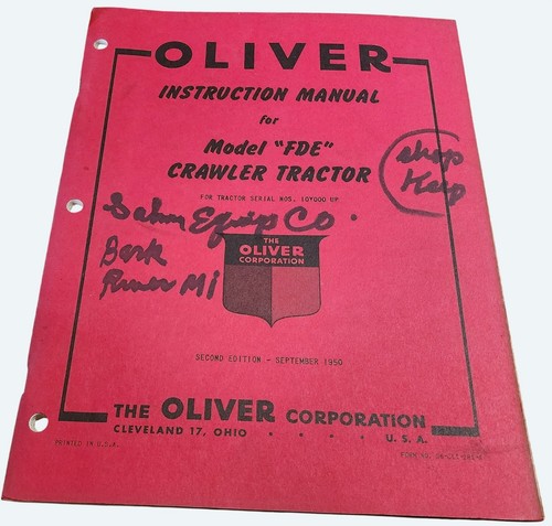 Oliver instruction manual - oliver,