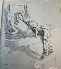 1930s print boy drinking - of,
