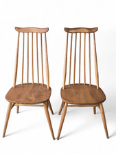 Set of 2 Mid Century Ercol Goldsmith Dining Chairs