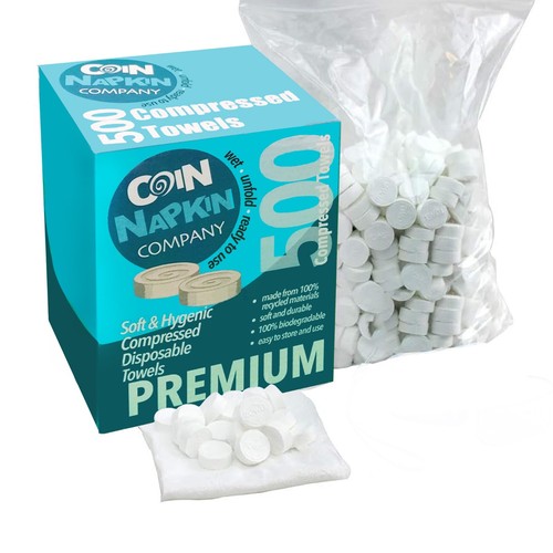 Compressed disposable napkins - compressed,