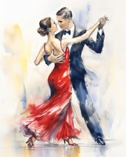 New A4 Tango Dancers Print