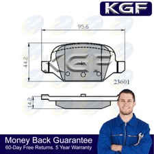 KGF Rear Brake Pads Set Fits