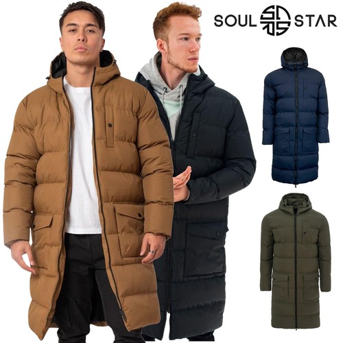Soulstar mens longline puffer - longline,