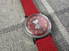1970s Timex Snoopy Tennis Red