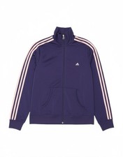 ADIDAS Womens Tracksuit Top Jacket UK 18 XL Purple Polyester BH10