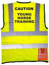 YOUNG HORSE TRAINING Print Vest Horse Riding Hi Vis Safety Waistcoat Reflective