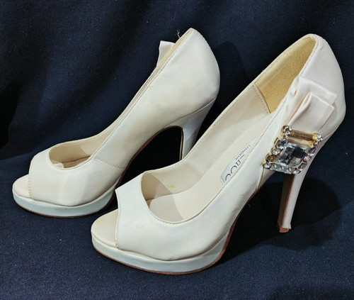 Jimmy choo ivory satin grant - ivory,