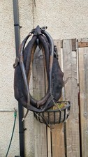 HORSE COLLAR Vintage Collectable  Brass/Leather/Wood, Collar from the 1800,s
