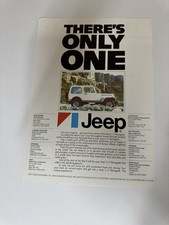Original Vintage 1985 Jeep CJ 7 Renegade Magazine Advert Poster Man Cave Retro