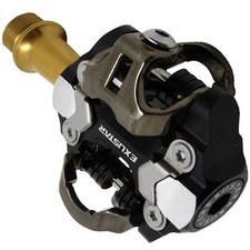 2x EXUSTAR Clipless Pedals E-PM222-TI SPD Compatible Titanium Axle Black Road...