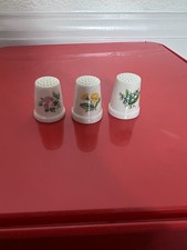 Ceramic Thimbles Selection - Floral Themed. 1980's