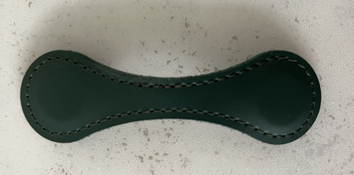 Green leather magnetic book - leather,