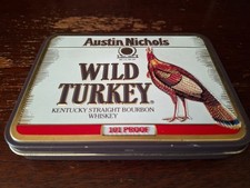 Austin Nichols Wild Turkey Kentucky Whisky Games Tin Playing Cards Poker Dice