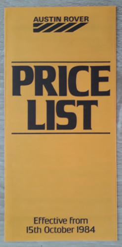 Austin rover price - rover, list