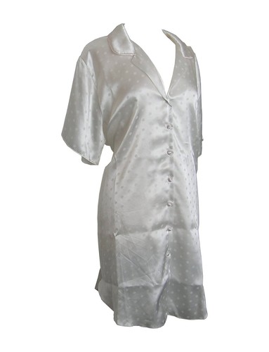 Ladies button front satin - button,